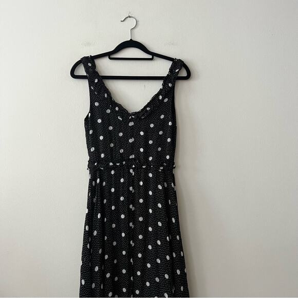 The Kooples Black Printed Sleeveless Polka Dot Dress - Picture 8 of 8